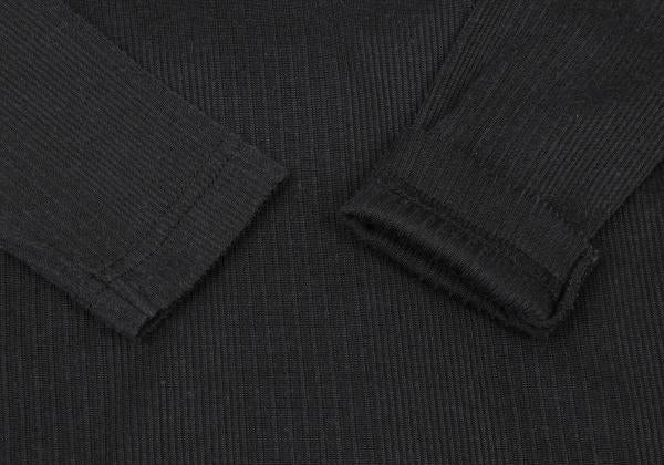 JUNIOR GAULTIER Back Panel Mock Neck Sweater Black Size 40