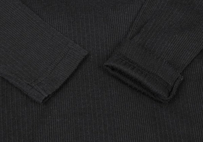 JUNIOR GAULTIER Back Panel Mock Neck Sweater Black Size 40