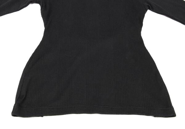 JUNIOR GAULTIER Back Panel Mock Neck Sweater Black Size 40
