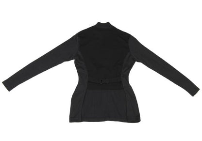 JUNIOR GAULTIER Back Panel Mock Neck Sweater Black Size 40