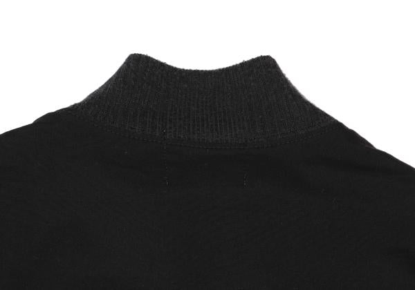 JUNIOR GAULTIER Back Panel Mock Neck Sweater Black Size 40