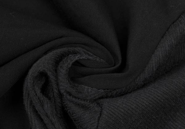 JUNIOR GAULTIER Back Panel Mock Neck Sweater Black Size 40