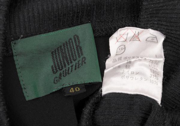 JUNIOR GAULTIER Back Panel Mock Neck Sweater Black Size 40