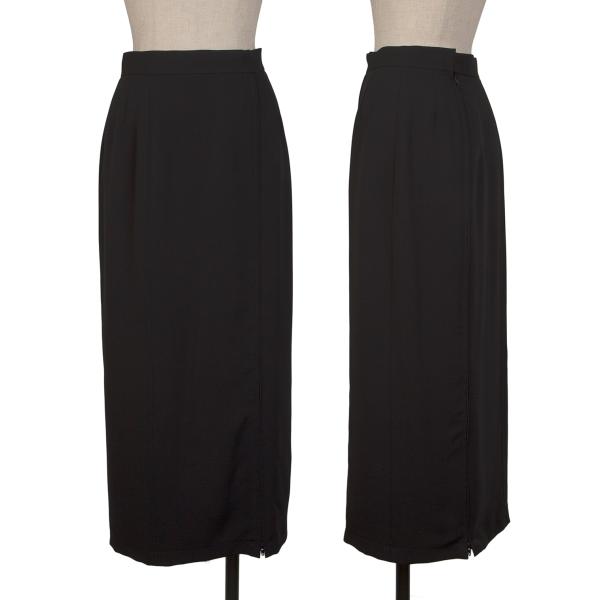 JUNIOR GAULTIER Black Poly Zip Design Skirt Size 40
