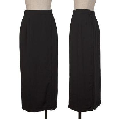 JUNIOR GAULTIER Black Poly Zip Design Skirt Size 40
