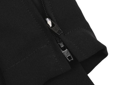 JUNIOR GAULTIER Black Poly Zip Design Skirt Size 40