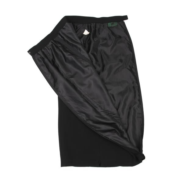 JUNIOR GAULTIER Black Poly Zip Design Skirt Size 40