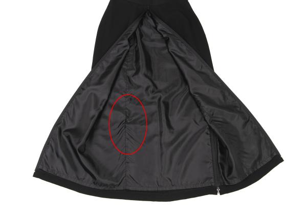 JUNIOR GAULTIER Black Poly Zip Design Skirt Size 40