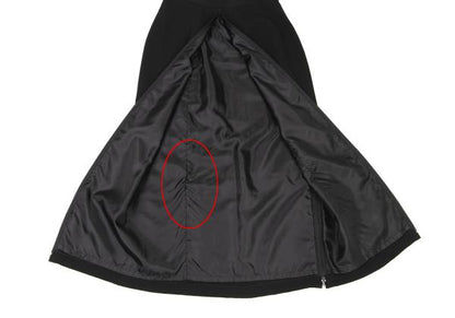 JUNIOR GAULTIER Black Poly Zip Design Skirt Size 40