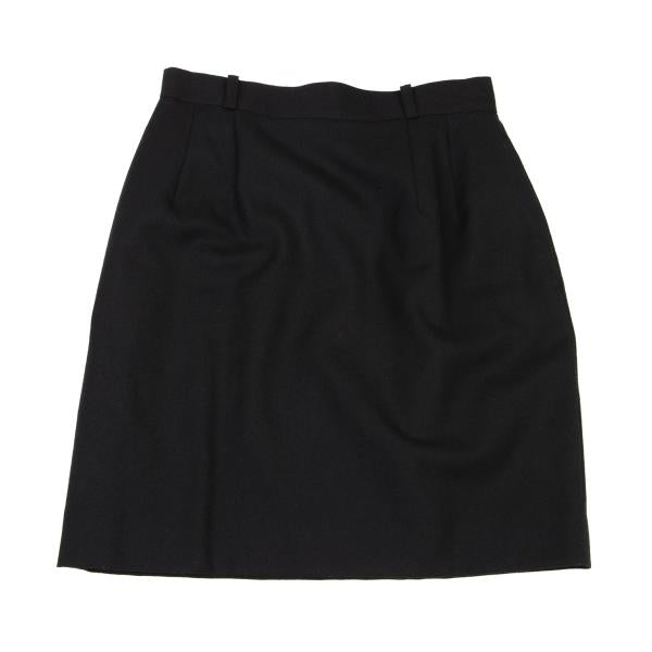 JUNIOR GAULTIER Wool A-Line Skirt Black Size 40