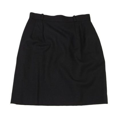 JUNIOR GAULTIER Wool A-Line Skirt Black Size 40