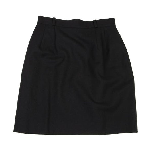 JUNIOR GAULTIER Wool A-Line Skirt Black Size 40