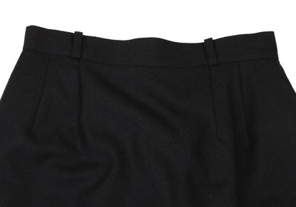 JUNIOR GAULTIER Wool A-Line Skirt Black Size 40