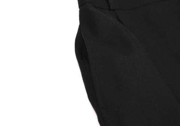JUNIOR GAULTIER Wool A-Line Skirt Black Size 40