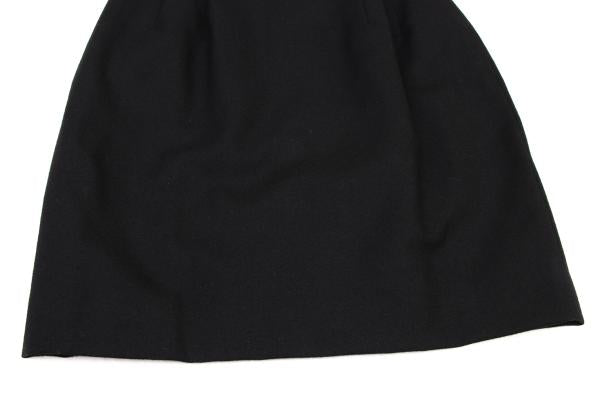 JUNIOR GAULTIER Wool A-Line Skirt Black Size 40