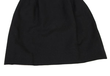 JUNIOR GAULTIER Wool A-Line Skirt Black Size 40