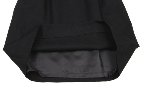 JUNIOR GAULTIER Wool A-Line Skirt Black Size 40