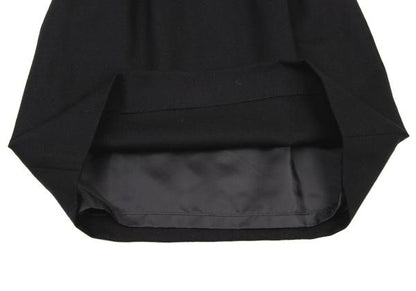 JUNIOR GAULTIER Wool A-Line Skirt Black Size 40