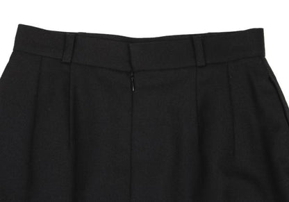 JUNIOR GAULTIER Wool A-Line Skirt Black Size 40