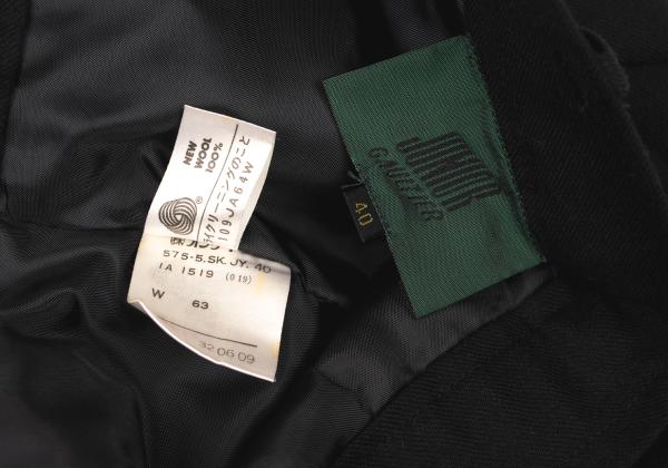 JUNIOR GAULTIER Wool A-Line Skirt Black Size 40