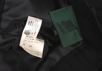JUNIOR GAULTIER Wool A-Line Skirt Black Size 40