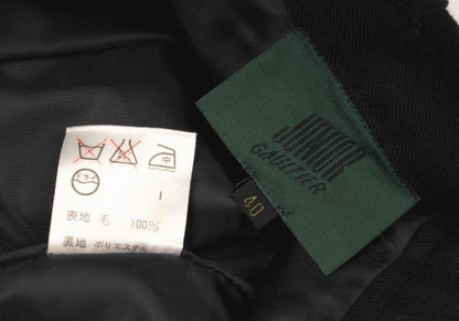 JUNIOR GAULTIER Wool A-Line Skirt Black Size 40