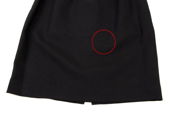 JUNIOR GAULTIER Wool Stitch Design Midi Skirt Black Size 40