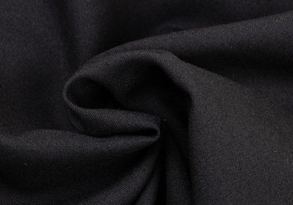 JUNIOR GAULTIER Wool Stitch Design Midi Skirt Black Size 40