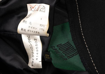 JUNIOR GAULTIER Wool Stitch Design Midi Skirt Black Size 40
