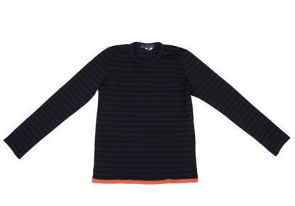 COMME des GARCONS Garment Dyed Striped L/S Tee Blue Size SS