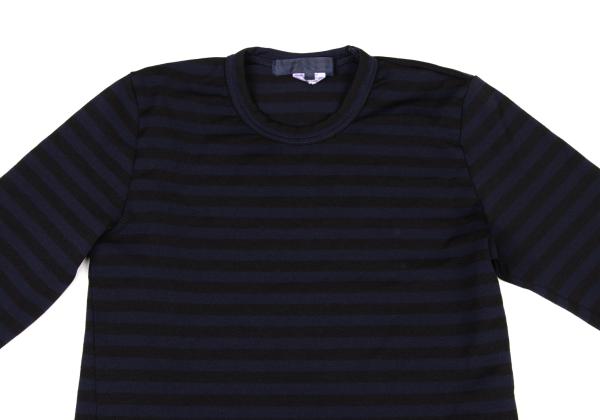 COMME des GARCONS Garment Dyed Striped L/S Tee Blue Size SS