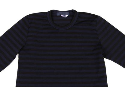COMME des GARCONS Garment Dyed Striped L/S Tee Blue Size SS