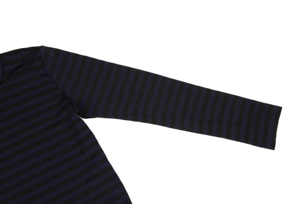 COMME des GARCONS Garment Dyed Striped L/S Tee Blue Size SS
