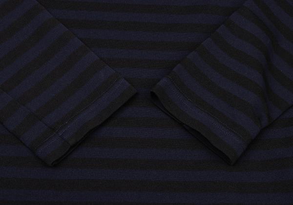 COMME des GARCONS Garment Dyed Striped L/S Tee Blue Size SS
