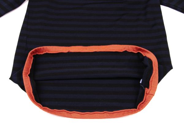 COMME des GARCONS Garment Dyed Striped L/S Tee Blue Size SS