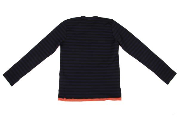 COMME des GARCONS Garment Dyed Striped L/S Tee Blue Size SS