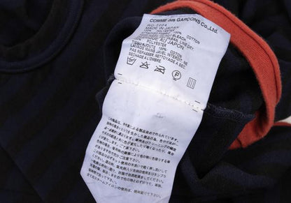 COMME des GARCONS Garment Dyed Striped L/S Tee Blue Size SS