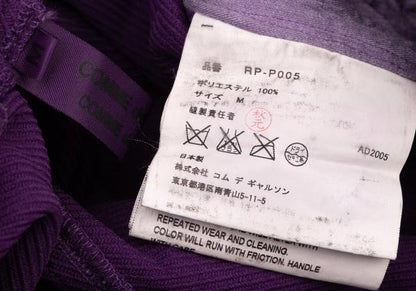 COMME des GARCONS Polyester Garment Dyed Pants Purple Size M