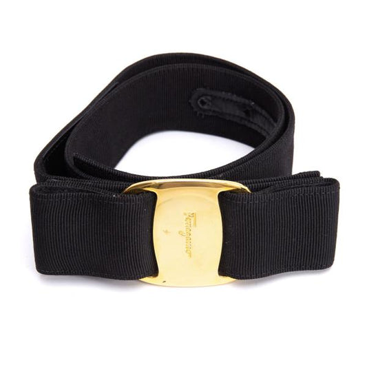 Salvatore Ferragamo Ribbon Belt Black