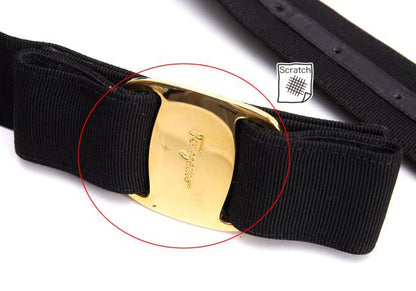 Salvatore Ferragamo Ribbon Belt Black