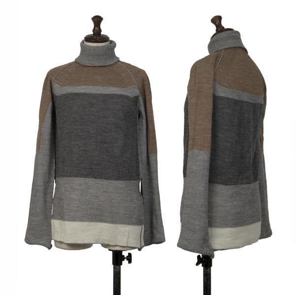 COMME des GARCONS Mixed Alpaca Wool High Sweater Gray Size S