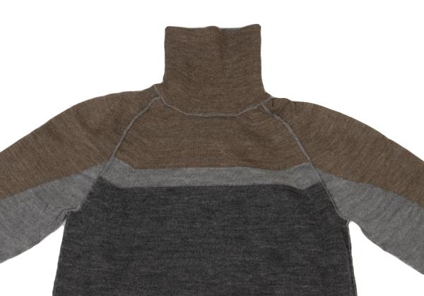 COMME des GARCONS Mixed Alpaca Wool High Sweater Gray Size S