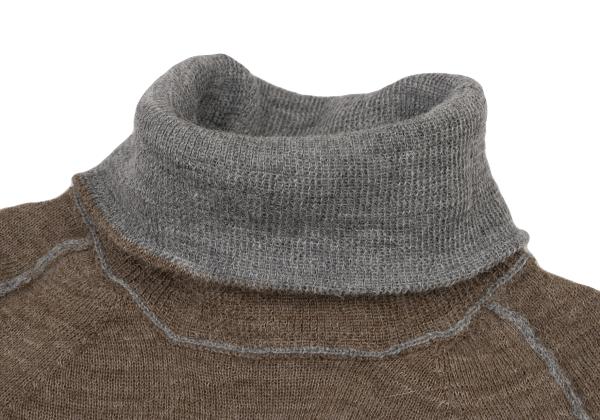 COMME des GARCONS Mixed Alpaca Wool High Sweater Gray Size S