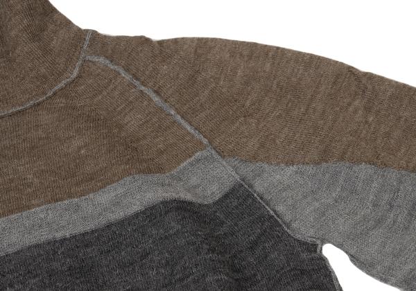 COMME des GARCONS Mixed Alpaca Wool High Sweater Gray Size S