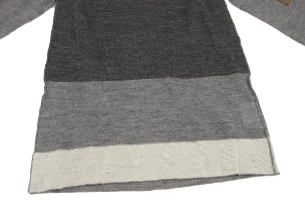 COMME des GARCONS Mixed Alpaca Wool High Sweater Gray Size S