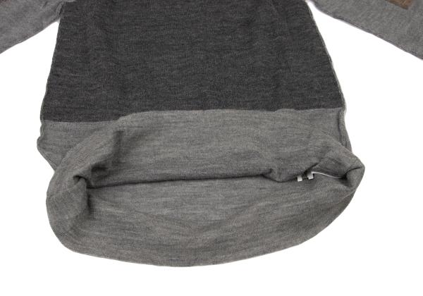 COMME des GARCONS Mixed Alpaca Wool High Sweater Gray Size S
