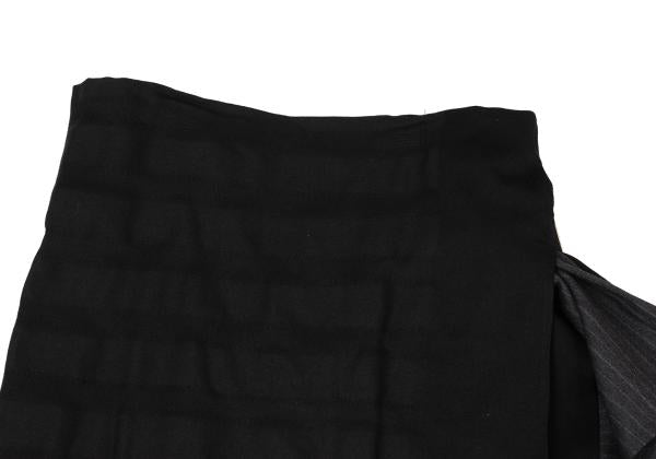 COMME des GARCONS 03AW Mixed Jacquard Wrap Skirt Gray Size S