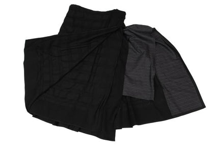 COMME des GARCONS 03AW Mixed Jacquard Wrap Skirt Gray Size S