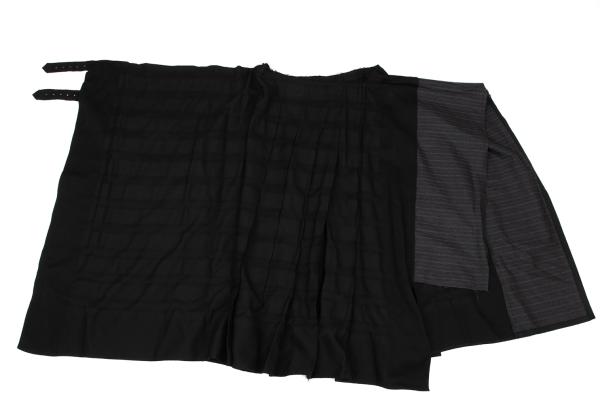 COMME des GARCONS 03AW Mixed Jacquard Wrap Skirt Gray Size S