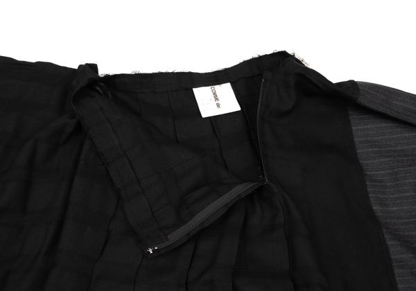 COMME des GARCONS 03AW Mixed Jacquard Wrap Skirt Gray Size S
